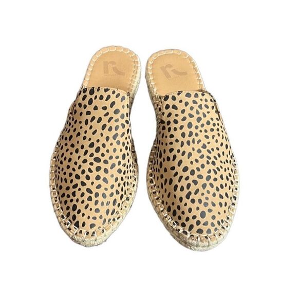 Report animal print slip on shoes mules tan black size 8 - Picture 3 of 11